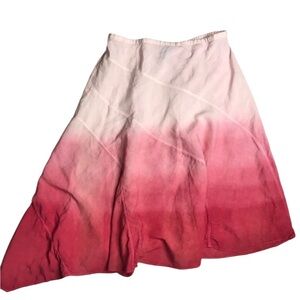 Lane Bryant 14/16 asymmetrical linen skirt pink